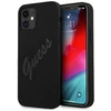 Guess GUHCP12SLSVSBK Apple iPhone 12 mini 5,4″ juodos spalvos kietas dėklas Script Vintage