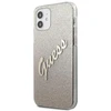 Dėklas GUESS GLITTER GRADIENT SCRIPT IPHONE 12 MINI GOLD