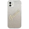 Dėklas GUESS GLITTER GRADIENT SCRIPT IPHONE 12 MINI GOLD