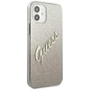 Dėklas GUESS GLITTER GRADIENT SCRIPT IPHONE 12 MINI GOLD
