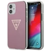 Guess GUHCP12SPCUMPTPI Apple iPhone 12 mini 5,4″ rožinės spalvos kietas dėklas Metallic Collection