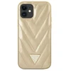 GUESS GUHCP12SPUVQTMLBE KIETAS DĖKLAS V dygsniuotas KOLEKCIJA IPHONE 12 MINI 5,4" AUKSO