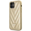GUESS GUHCP12SPUVQTMLBE KIETAS DĖKLAS V dygsniuotas KOLEKCIJA IPHONE 12 MINI 5,4" AUKSO