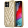 GUESS GUHCP12SPUVQTMLBE KIETAS DĖKLAS V dygsniuotas KOLEKCIJA IPHONE 12 MINI 5,4" AUKSO