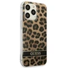 Guess GUHCP13LHSLEOW Apple iPhone 13 Pro / 13 6,1″ rudos spalvos kietas dėklas Leopard