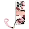 Dėklas Guess GUHCP13LKCABPI Apple iPhone 13 Pro / 13 6,1″ rožinės spalvos hardcase Camo Strap Collection