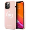 Dėklas GUESS GUHCP13LLS4GWPI IPHONE 13 PRO / 13 6.1 "Rožinis / Rožinis HARD CASE SILICONE 4G LOGO