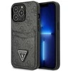 Guess GUHCP13LP4TPK iPhone 13 Pro / 13 6.1 juodas/juodas deklas 4G Triangle Logo Cardslot