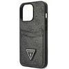 Guess GUHCP13LP4TPK iPhone 13 Pro / 13 6.1 juodas/juodas deklas 4G Triangle Logo Cardslot