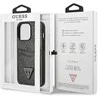 Guess GUHCP13LP4TPK iPhone 13 Pro / 13 6.1 juodas/juodas deklas 4G Triangle Logo Cardslot