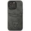 Guess GUHCP13LP4TPK iPhone 13 Pro / 13 6.1 juodas/juodas deklas 4G Triangle Logo Cardslot