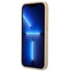 Guess GUHCP13LPSATLE iPhone 13 Pro / 13 6,1 smėlio/smėlio spalvos deklas SaffianoTriangle Logo