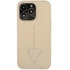Guess GUHCP13LPSATLE iPhone 13 Pro / 13 6,1 smėlio/smėlio spalvos deklas SaffianoTriangle Logo