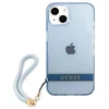 Guess GUHCP13SHTSGSB Apple iPhone 13 mini 5,4″ mėlynas kietas dėklas Translucent Stap