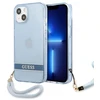 Guess GUHCP13SHTSGSB Apple iPhone 13 mini 5,4″ mėlynas kietas dėklas Translucent Stap
