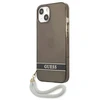 Guess GUHCP13SHTSGSK Apple iPhone 13 mini 5,4″ juodos spalvos kietas dėklas Translucent Stap