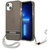 Guess GUHCP13SHTSGSK Apple iPhone 13 mini 5,4″ juodos spalvos kietas dėklas Translucent Stap