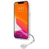 GUESS KIETAS DĖKLAS GUHCP13SKB4GGR IPHONE 13 MINI PILKAS DIRŽELĖ CHARM SKAIDRUS