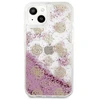 Dėklas GUESS HARDCASE 4G GUHCP13SLGPEPI IPHONE 13 MINI PEONY LIQUID GLITTER Rožinis
