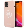 Guess GUHCP13SLS4GWPI Apple iPhone 13 mini 5,4″ rožinės spalvos kietas dėklas Silicone 4G Logo