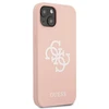 Guess GUHCP13SLS4GWPI Apple iPhone 13 mini 5,4″ rožinės spalvos kietas dėklas Silicone 4G Logo