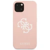 Guess GUHCP13SLS4GWPI Apple iPhone 13 mini 5,4″ rožinės spalvos kietas dėklas Silicone 4G Logo