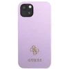 Guess GUHCP13SPS4MU iPhone 13 mini 5,4″ violetinės spalvos kietas dėklas Saffiano 4G Small Metal Logo