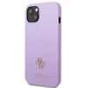 Guess GUHCP13SPS4MU iPhone 13 mini 5,4″ violetinės spalvos kietas dėklas Saffiano 4G Small Metal Logo