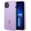 Guess GUHCP13SPS4MU iPhone 13 mini 5,4″ violetinės spalvos kietas dėklas Saffiano 4G Small Metal Logo