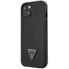 Guess GUHCP13SPSATLK Apple iPhone 13 mini 5,4″ juodos spalvos kietas dėklas SaffianoTriangle Logo
