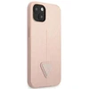 Guess GUHCP13SPSATLP Apple iPhone 13 mini 5,4″ rožinės spalvos kietas dėklas SaffianoTriangle Logo
