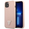 Guess GUHCP13SPSATLP Apple iPhone 13 mini 5,4″ rožinės spalvos kietas dėklas SaffianoTriangle Logo