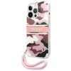 Dėklas Guess GUHCP13XKCABPI Apple iPhone 13 Pro Max 6,7″ rožinės spalvos hardcase Camo Strap Collection