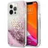 Guess GUHCP13XLG4GPI Apple iPhone 13 Pro Max 6,7″ rožinės spalvos kietas dėklas 4G Big Liquid Glitter