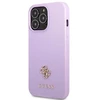 Guess GUHCP13XPS4MU Apple iPhone 13 Pro Max 6,7″ violetinės spalvos kietas dėklas Saffiano 4G Small Metal Logo