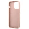 Guess GUHCP13XPSASBPI iPhone 13 Pro Max 6.7 rožinės/rožinės spalvos deklas Saffiano Stripe