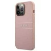 Guess GUHCP13XPSASBPI iPhone 13 Pro Max 6.7 rožinės/rožinės spalvos deklas Saffiano Stripe