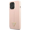Guess GUHCP13XSLTGP iPhone 13 Pro Max 6,7″ rožinės spalvos kietas dėklas Silicone Triangle