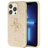 Guess GUHCP14LHG4SGD Apple iPhone 14 Pro 6.1″ auksinis kietas dėklas Glitter Script Big 4G