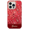 „Guess“ GUHCP14LHGBNHR iPhone 14 Pro 6.1" raudonas/raudonas kietas dėklas su „Bandana Paisley“ raštu