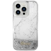 Guess GUHCP14LLCSGSGH Apple iPhone 14 Pro 6.1″ baltos spalvos kietas dėklas Liquid Glitter Marble