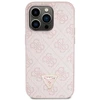 Guess GUHCP14LP4TDSCPP Apple iPhone 14 Pro 6.1″ rožinės spalvos kietas dėklas Crossbody 4G Metal Logo