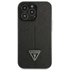 Guess GUHCP14LPSATLK Apple iPhone 14 Pro 6,1″ juodos spalvos kietas dėklas SaffianoTriangle Logo