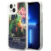Dėklas GUESS Hardcase Flower Liquid Glitter GUHCP14MLFLSB galinis dangtelis, Apple, iPhone 14 Plus, Mėlyna, 6,7 "