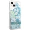 Dėklas GUESS GUHCP14MLFLSN IPHONE 14 PLUS / 15 PLUS 6.7 "Žalias / Žalias HARDCASE FLOWER LIQUID GLITTER