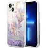 Dėklas GUESS GUHCP14MLFLSU IPHONE 14 PLUS / 15 PLUS 6.7 "PURPLE / PURPLE HARDCASE FLOWER LIQUID GLITTER