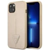 Guess GUHCP14MPSATLE Apple iPhone 14 Plus / 15 Plus 6.7″ beige kietas dėklas SaffianoTriangle Logo