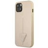 Guess GUHCP14MPSATLE Apple iPhone 14 Plus / 15 Plus 6.7″ beige kietas dėklas SaffianoTriangle Logo