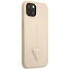 Guess GUHCP14MPSATLE Apple iPhone 14 Plus / 15 Plus 6.7″ beige kietas dėklas SaffianoTriangle Logo