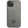 Guess GUHCP14MPSATLG Apple iPhone 14 Plus/ 15 Plus 6.7″ sidabrinis kietas dėklas SaffianoTriangle Logo